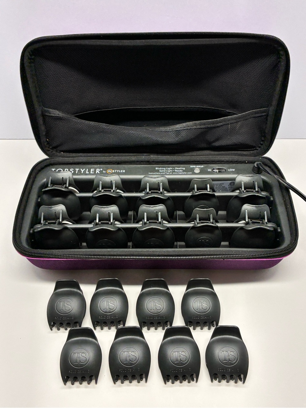 TopStyler by InStyler Heated Ceramic Styling Shells Hair Curlers w/ Case Tested